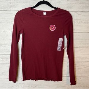 🌈 old navy girls long sleeved ribbed t shirt